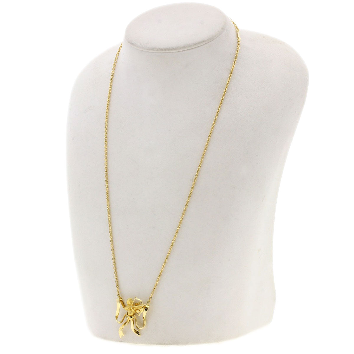 Carrera y Carrera Angel ribbon motif Necklace K18 Yellow Gold Ladies [Used]