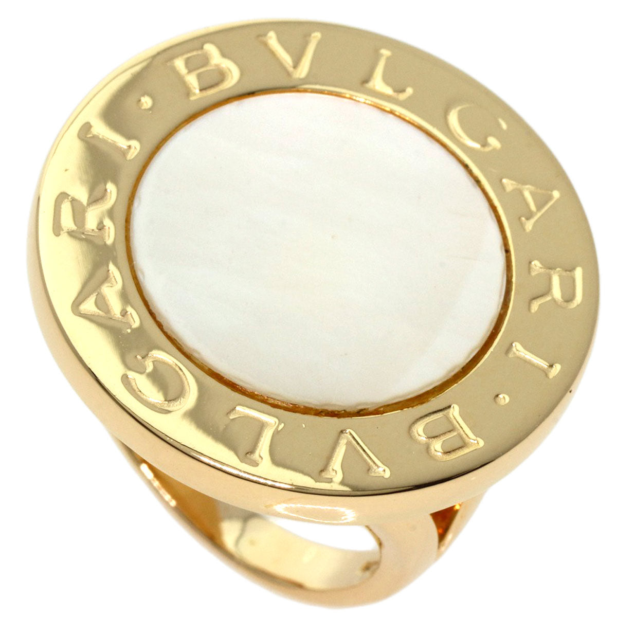 BVLGARI BVLGARI BVLGARI white shell Ring K18 Yellow Gold Ladies [Used]