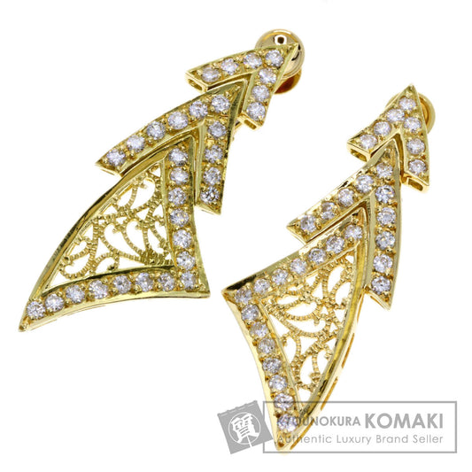 Diamond Earring K18 Yellow Gold  8.2g　Ladies