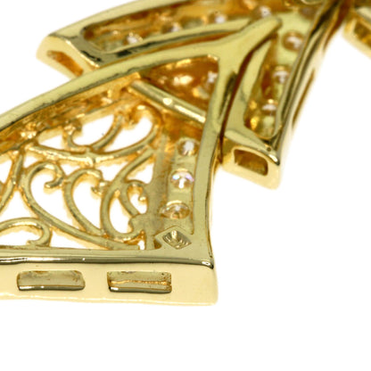 Diamond Earring K18 Yellow Gold 8.2g　Ladies