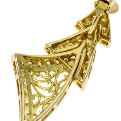Diamond Earring K18 Yellow Gold 8.2g　Ladies