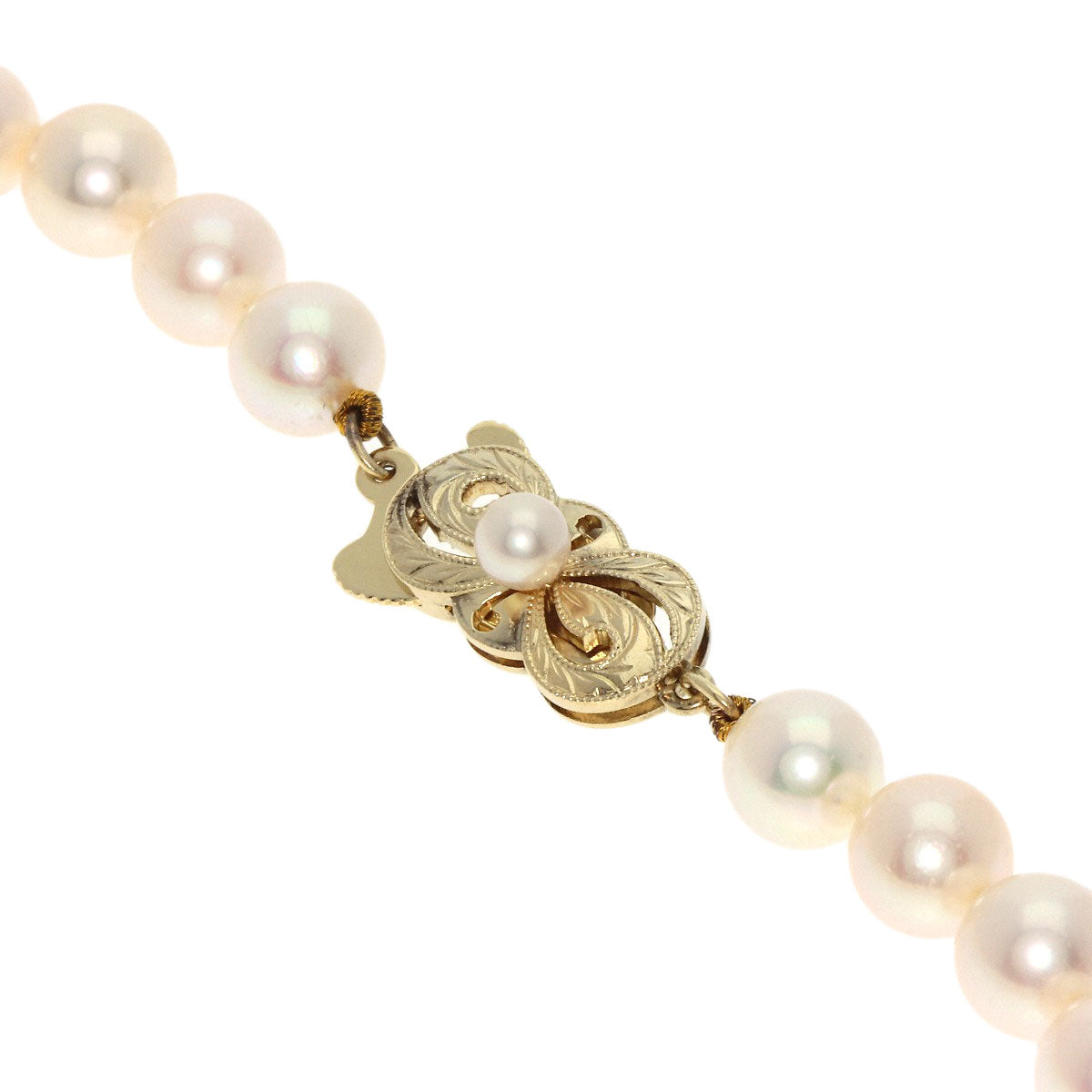 MIKIMOTO Pearl Pearl Long Necklace K14 Yellow Gold Ladies [Used]