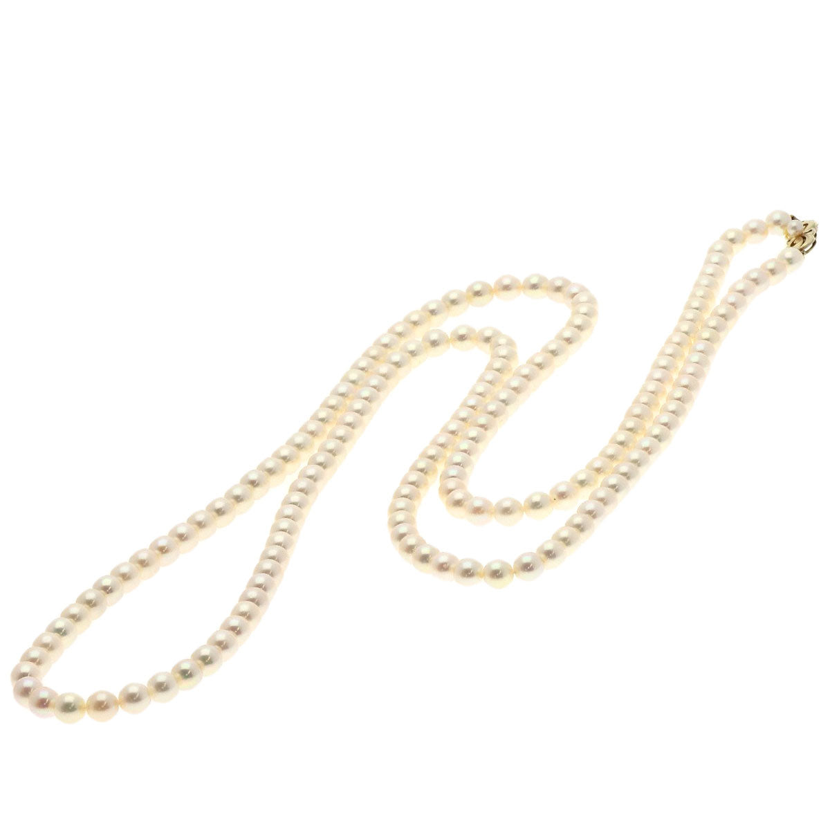 MIKIMOTO Pearl Pearl Long Necklace K14 Yellow Gold Ladies [Used]