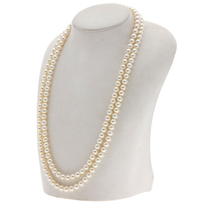 MIKIMOTO Pearl Pearl Long Necklace K14 Yellow Gold Ladies [Used]