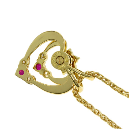 WALTHAM   Necklace Ruby Diamond K18 Yellow Gold Ladies