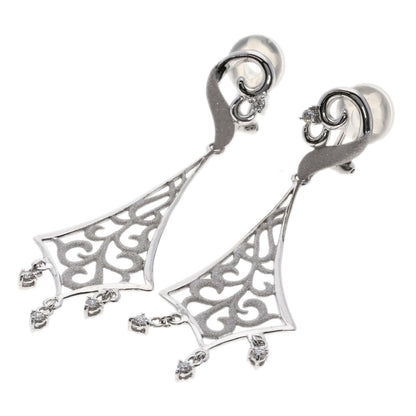 0.13ct tam Tamura Muneyoshi Diamond Earring K18 White Gold 10.2g　Ladies