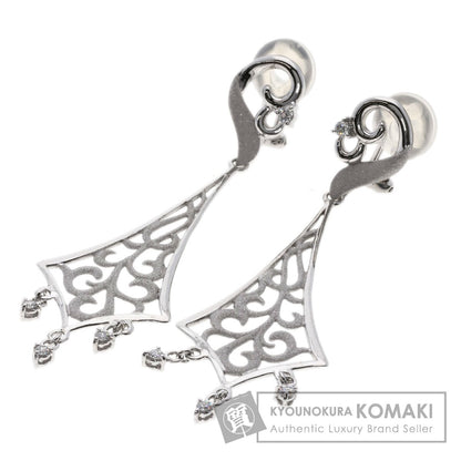 0.13ct tam Tamura Muneyoshi Diamond Earring K18 White Gold 10.2g　Ladies