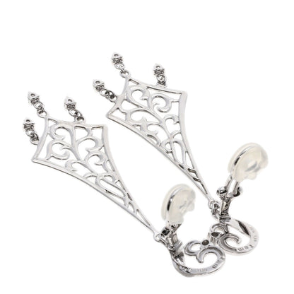 0.13ct tam Tamura Muneyoshi Diamond Earring K18 White Gold 10.2g　Ladies