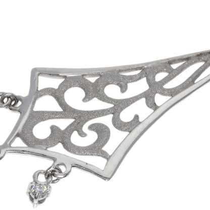 0.13ct tam Tamura Muneyoshi Diamond Earring K18 White Gold 10.2g　Ladies