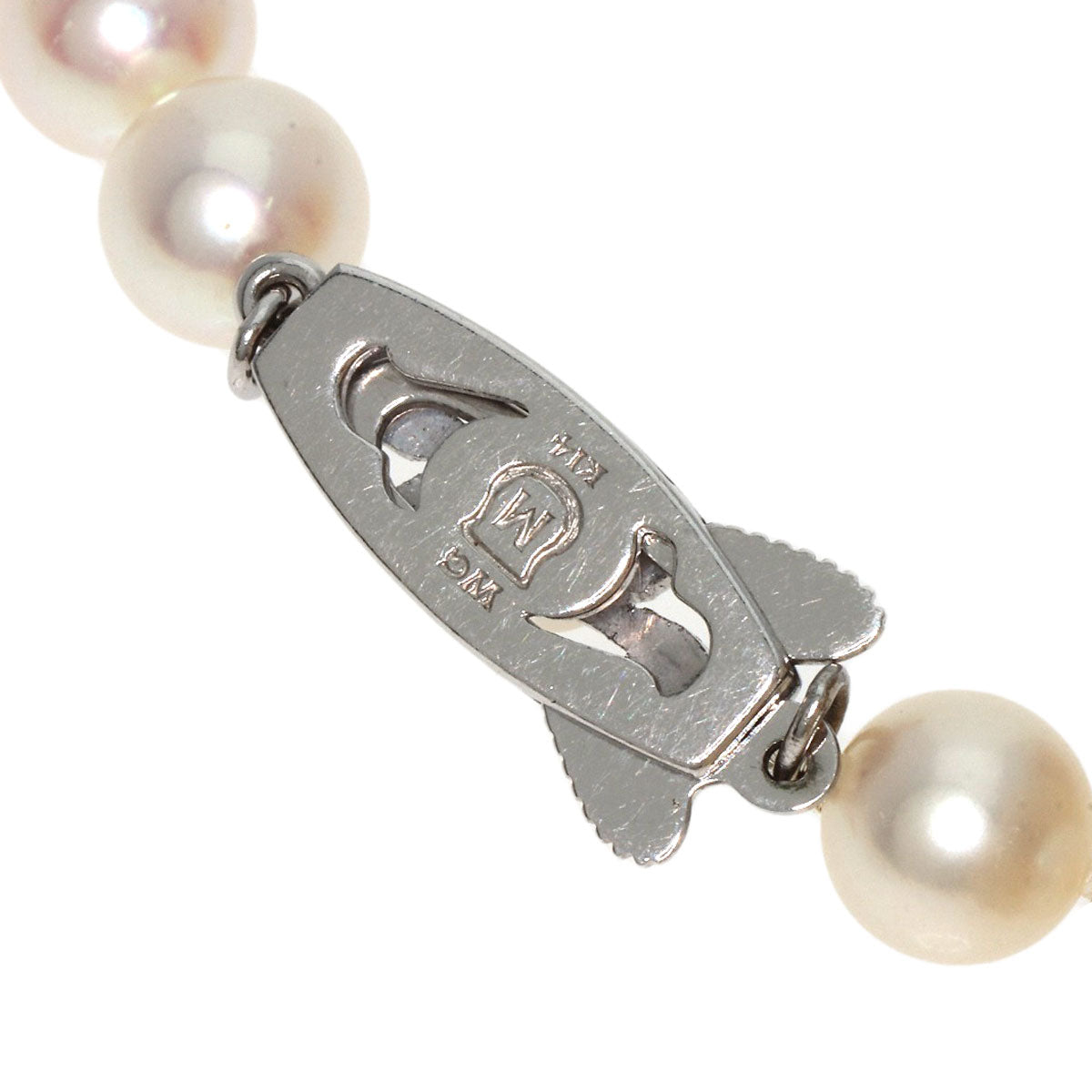 MIKIMOTO Pearl Pearl Necklace K14 White Gold Ladies [Used]