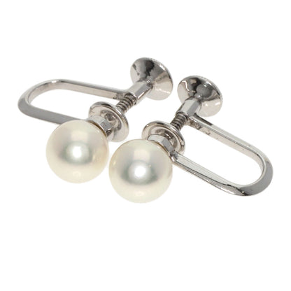 MIKIMOTO Pearl Pearl Earring 2-piece set Necklace K14 White Gold Ladies [Used]