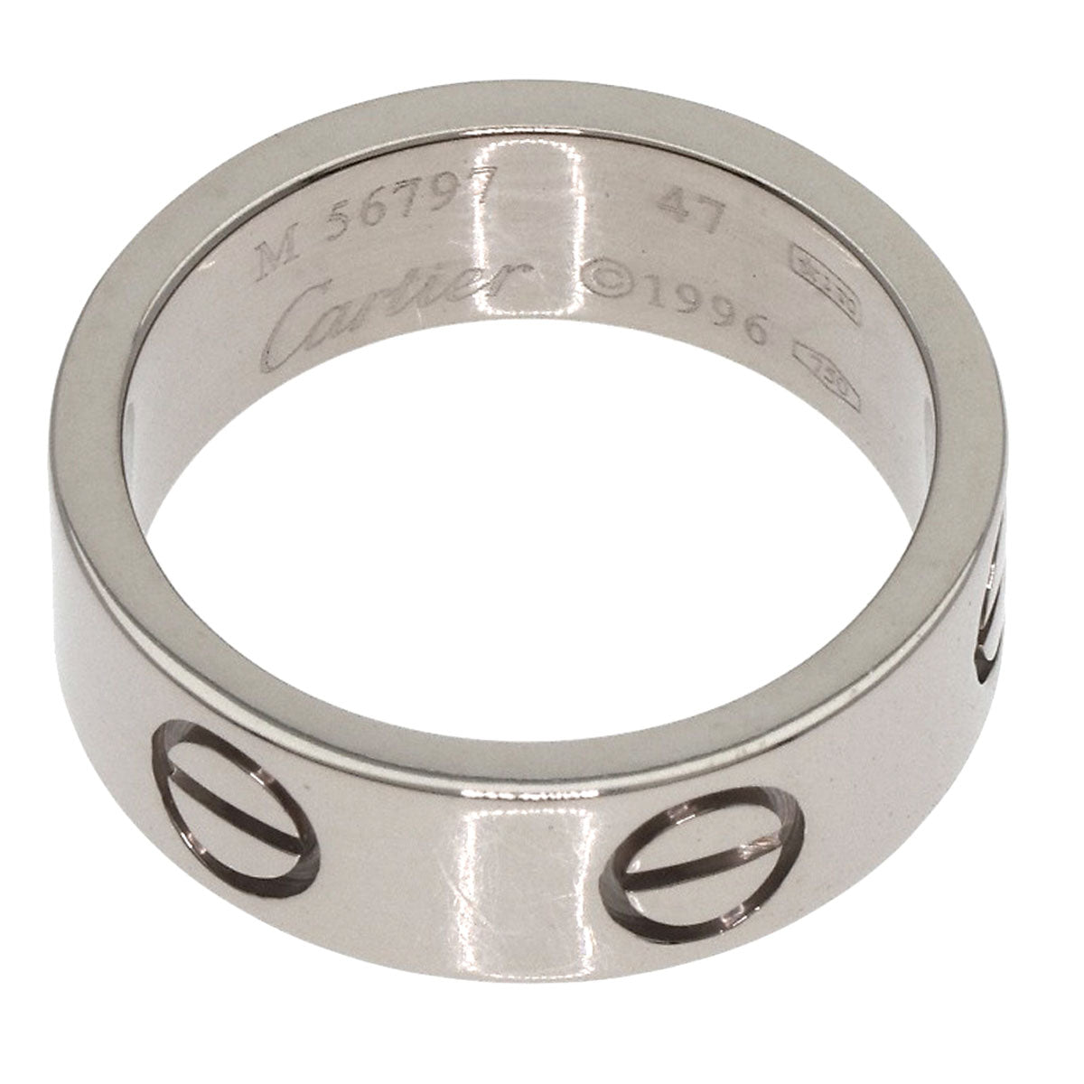 CARTIER   Ring love ring #47 K18 White Gold Ladies