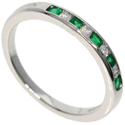 TIFFANY&Co.   Ring Emerald Diamond Platinum Ladies