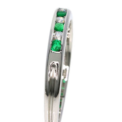 TIFFANY&Co.   Ring Emerald Diamond Platinum Ladies