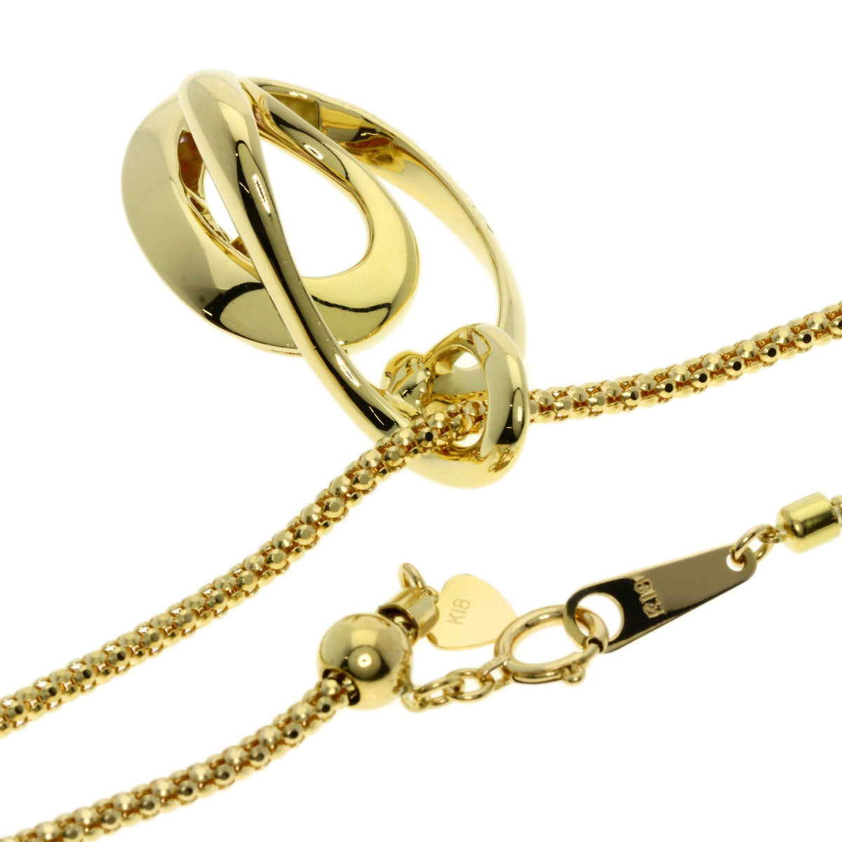 Jeunet   Pink Sapphire Diamond Necklace  K18 Yellow Gold Ladies [Used]