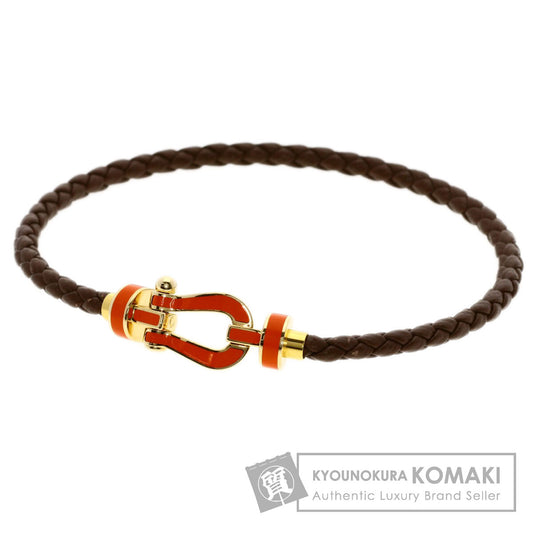 FRED   Bracelet Force 10 SM K18 Yellow Gold LeatherLadies