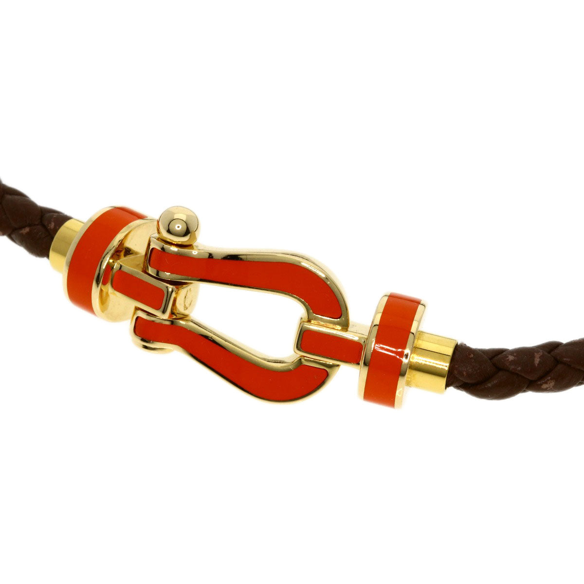 FRED   Bracelet Force 10 SM K18 Yellow Gold LeatherLadies