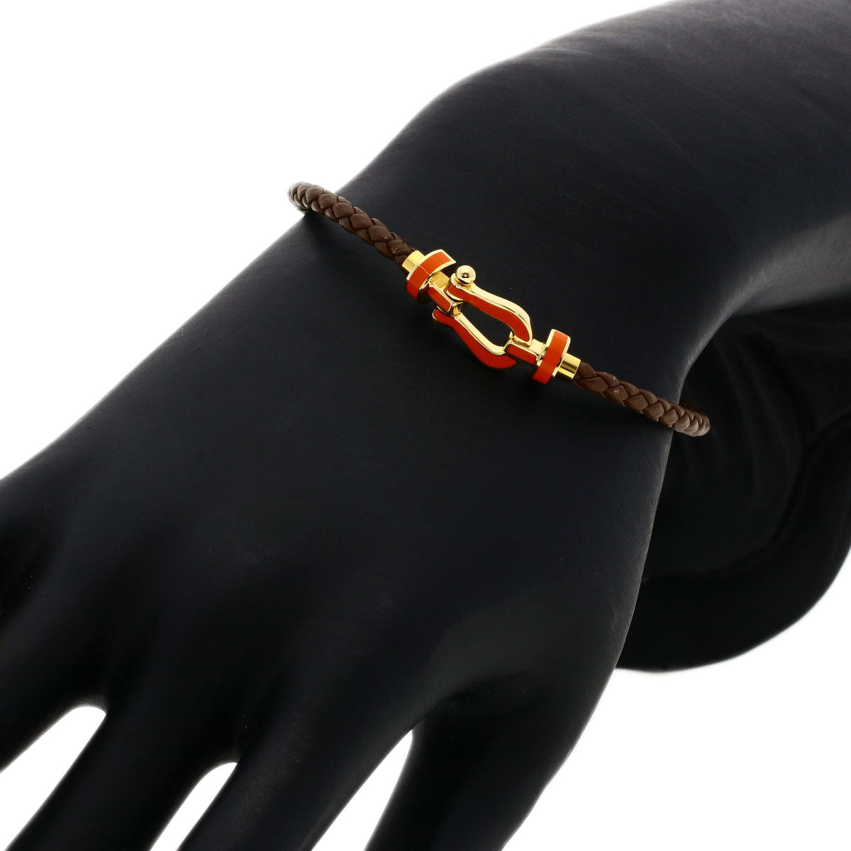 FRED   Bracelet Force 10 SM K18 Yellow Gold LeatherLadies