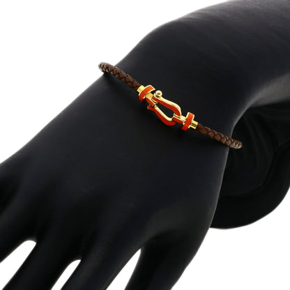 FRED   Bracelet Force 10 SM K18 Yellow Gold LeatherLadies