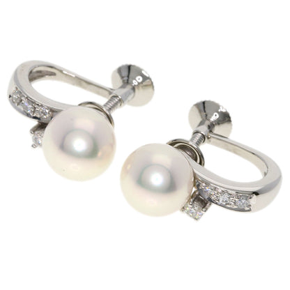 TASAKI   Earring Pearl Pearl Diamond Platinum PT900 Ladies