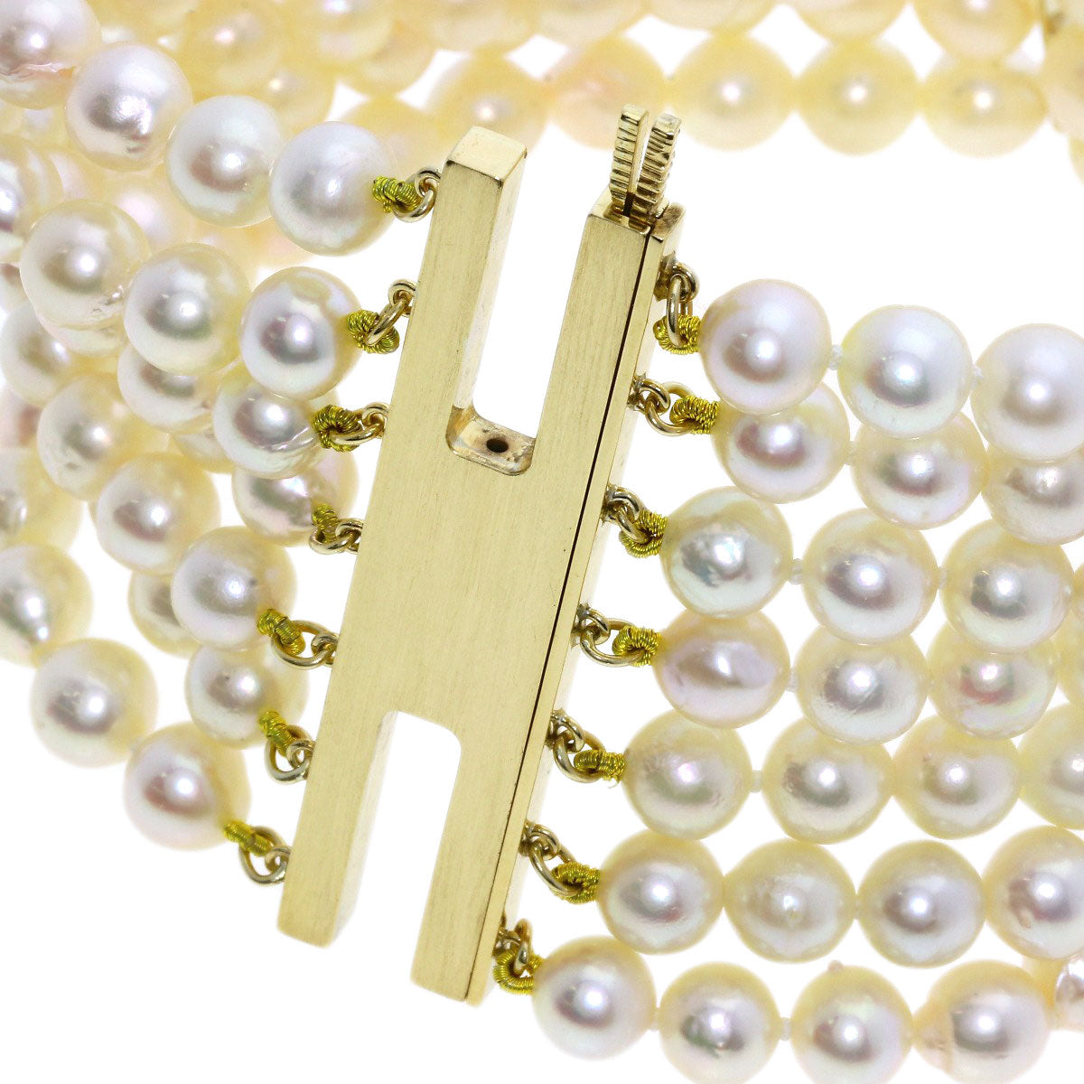 MIKIMOTO Akoya pearl Pearl Bracelet K18 Yellow Gold Ladies [Used]