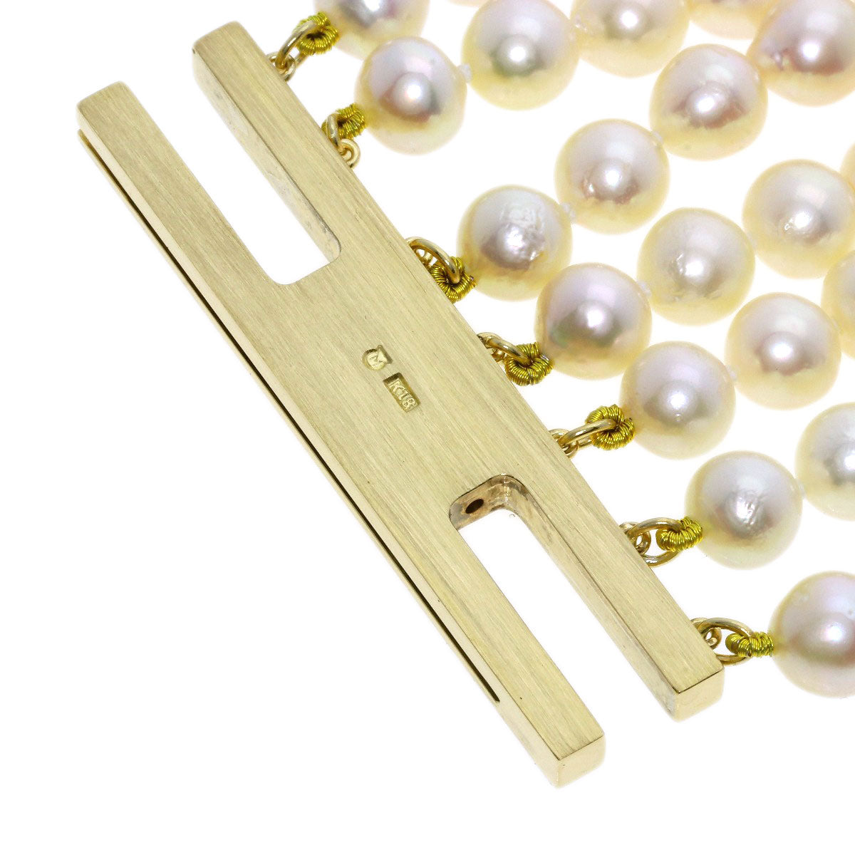MIKIMOTO Akoya pearl Pearl Bracelet K18 Yellow Gold Ladies [Used]