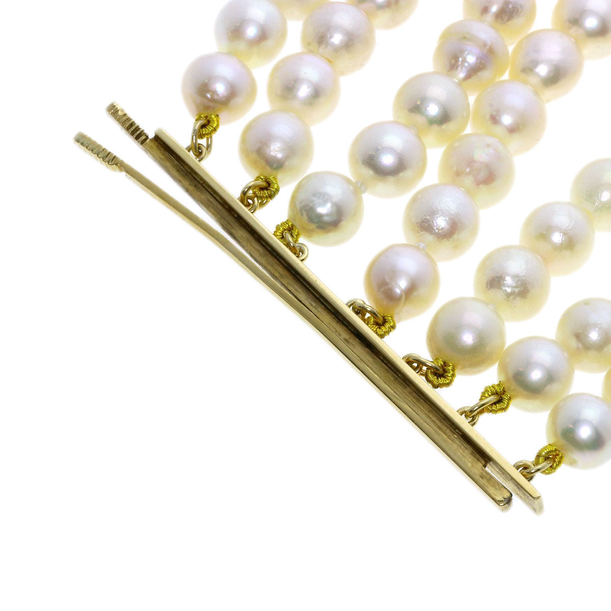 MIKIMOTO Akoya pearl Pearl Bracelet K18 Yellow Gold Ladies [Used]