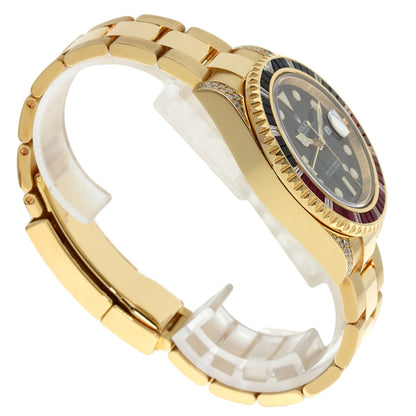 ROLEX GMT Master 2 Baguette Diamond Ruby Sapphire Watches 116758SARU K18 Yellow Gold/18K Yellow Gold mens
