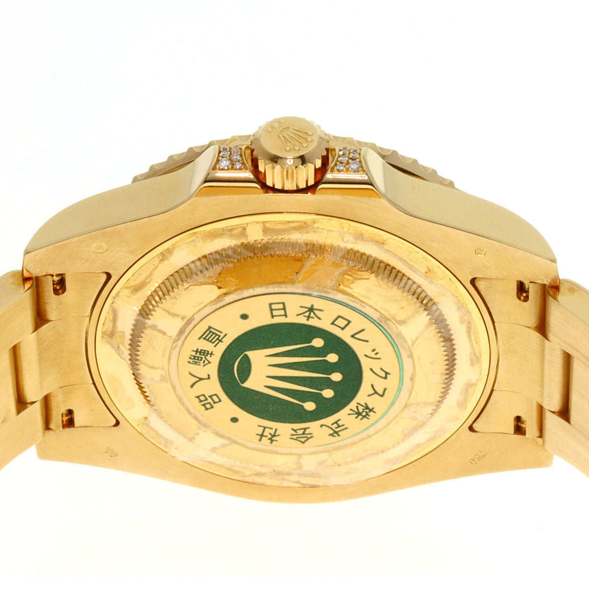 ROLEX GMT Master II Baguette Diamond Sapphire Watches 116758SA K18 Yellow Gold/18K Yellow Gold mens