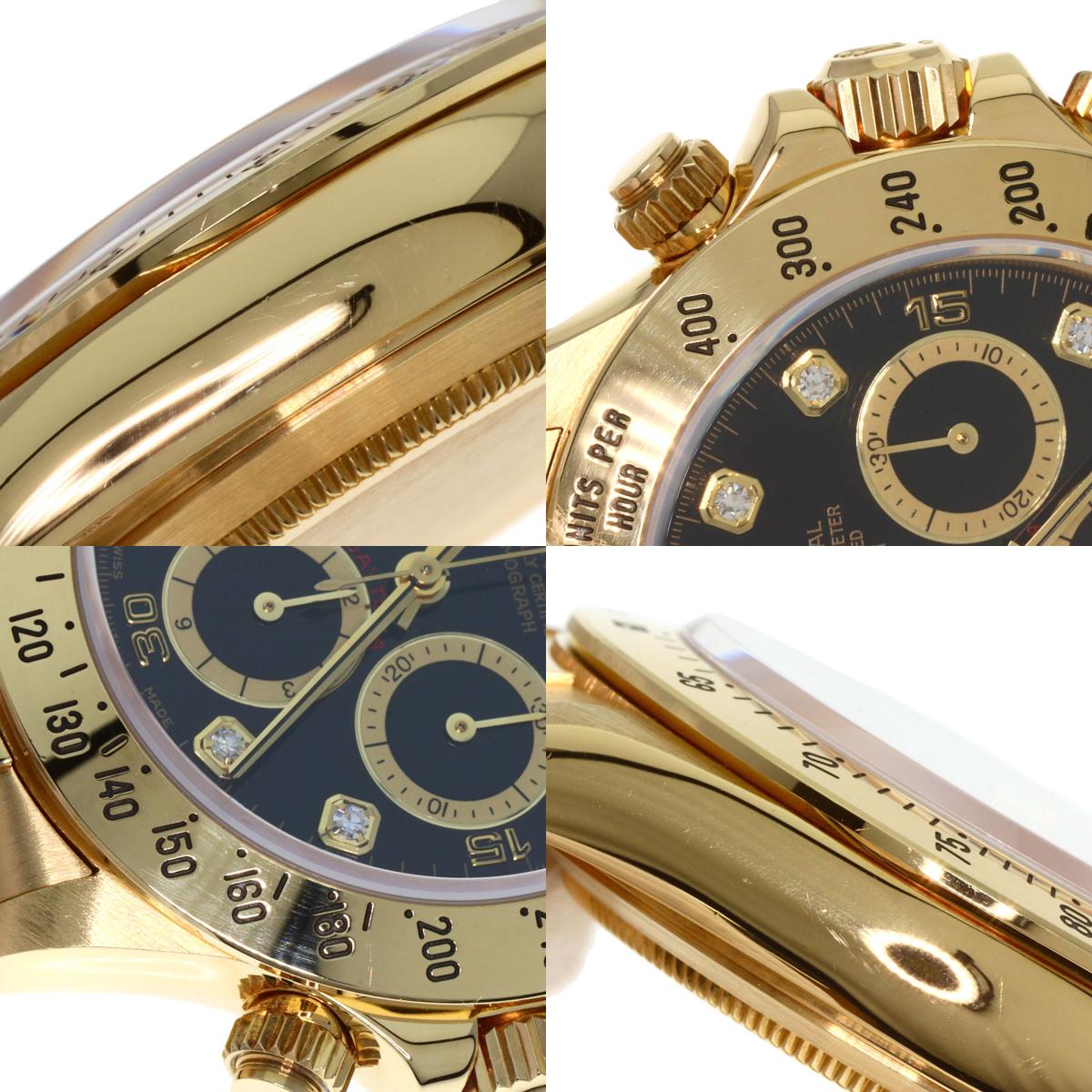 ROLEX Cosmograph Daytona 8P Diamond Watches 16528G K18 Yellow Gold/18K Yellow Gold mens