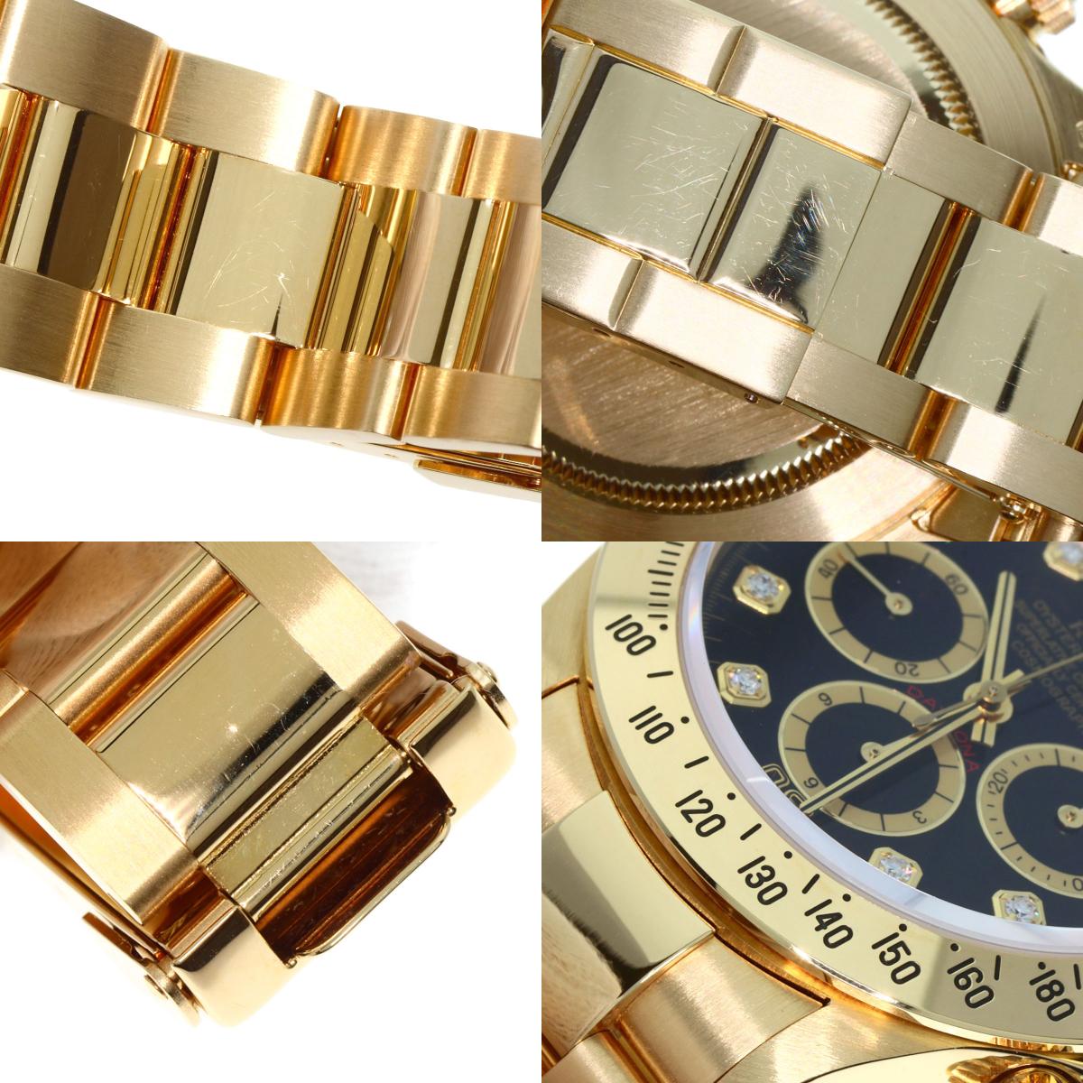 ROLEX Cosmograph Daytona 8P Diamond Watches 16528G K18 Yellow Gold/18K Yellow Gold mens