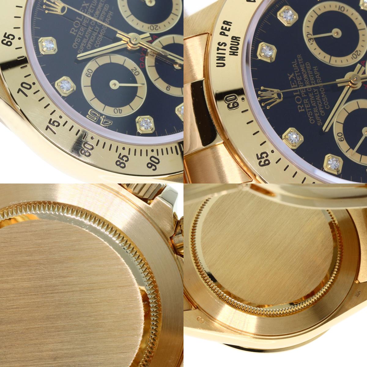 ROLEX Cosmograph Daytona 8P Diamond Watches 16528G K18 Yellow Gold/18K Yellow Gold mens