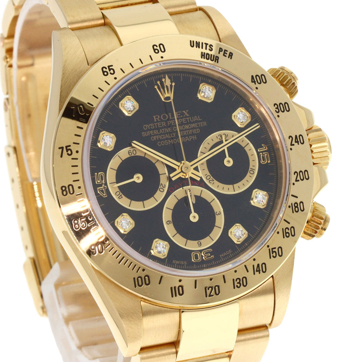 ROLEX Cosmograph Daytona 8P Diamond Watches 16528G K18 Yellow Gold/18K Yellow Gold mens