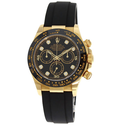 ROLEX Cosmograph Daytona 8P Diamond Watches 116518LNG K18 Yellow Gold/Rubber mens