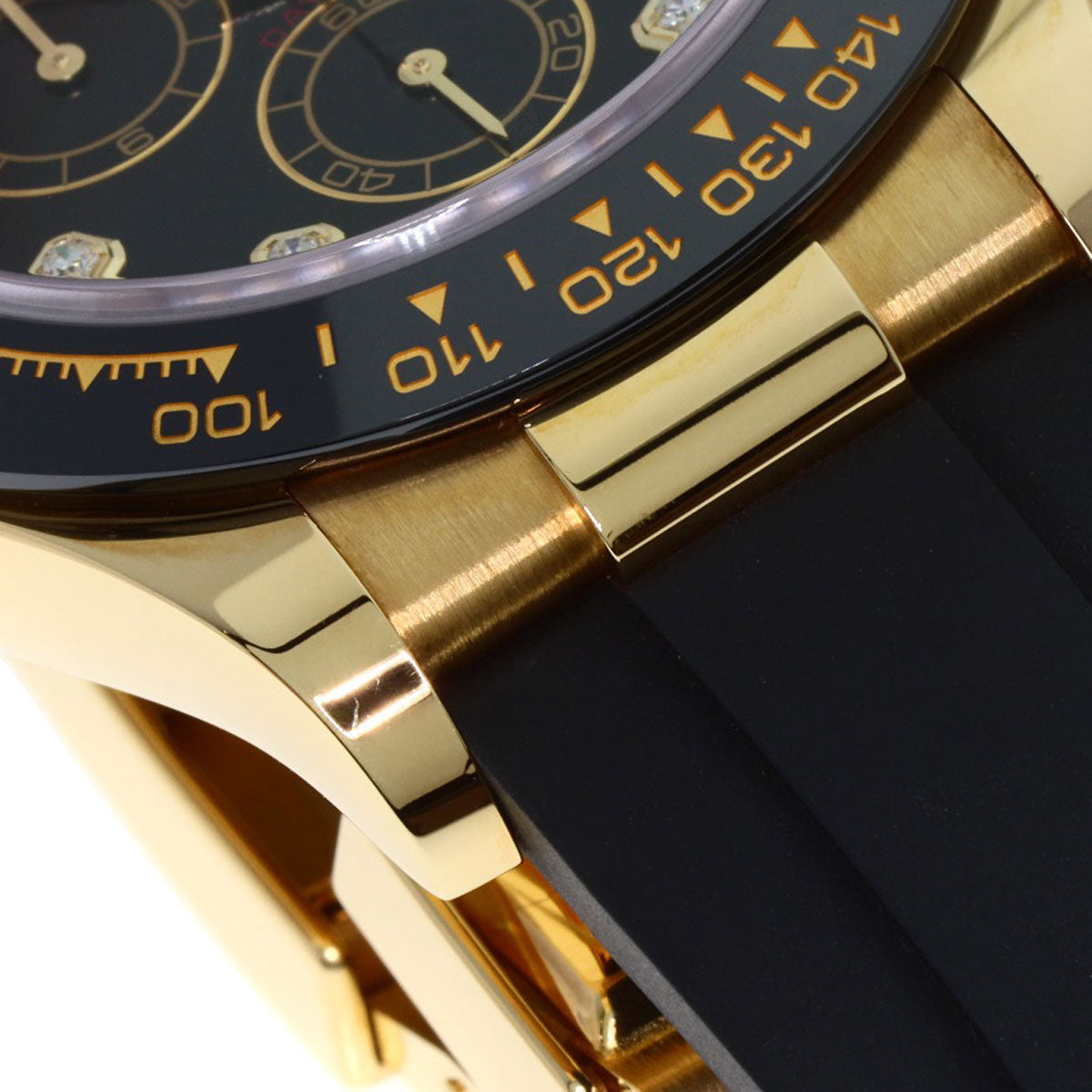 ROLEX Cosmograph Daytona 8P Diamond Watches 116518LNG K18 Yellow Gold/Rubber mens