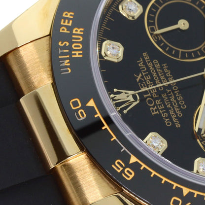ROLEX Cosmograph Daytona 8P Diamond Watches 116518LNG K18 Yellow Gold/Rubber mens