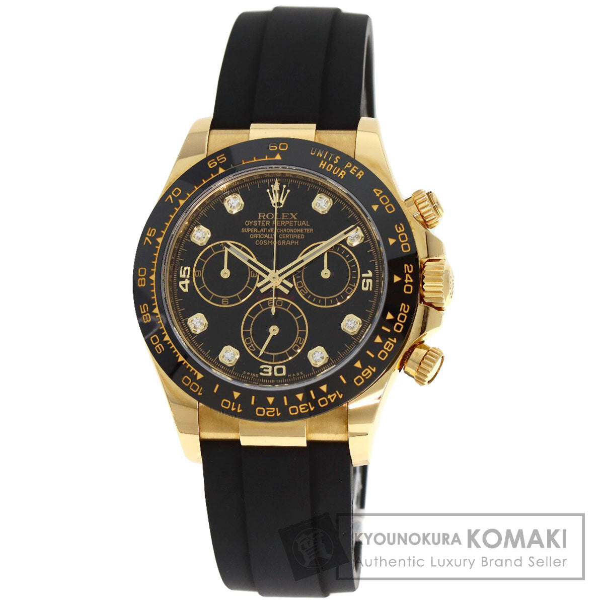 ROLEX Cosmograph Daytona 8P Diamond Watches 116518LNG K18 Yellow Gold/Rubber mens