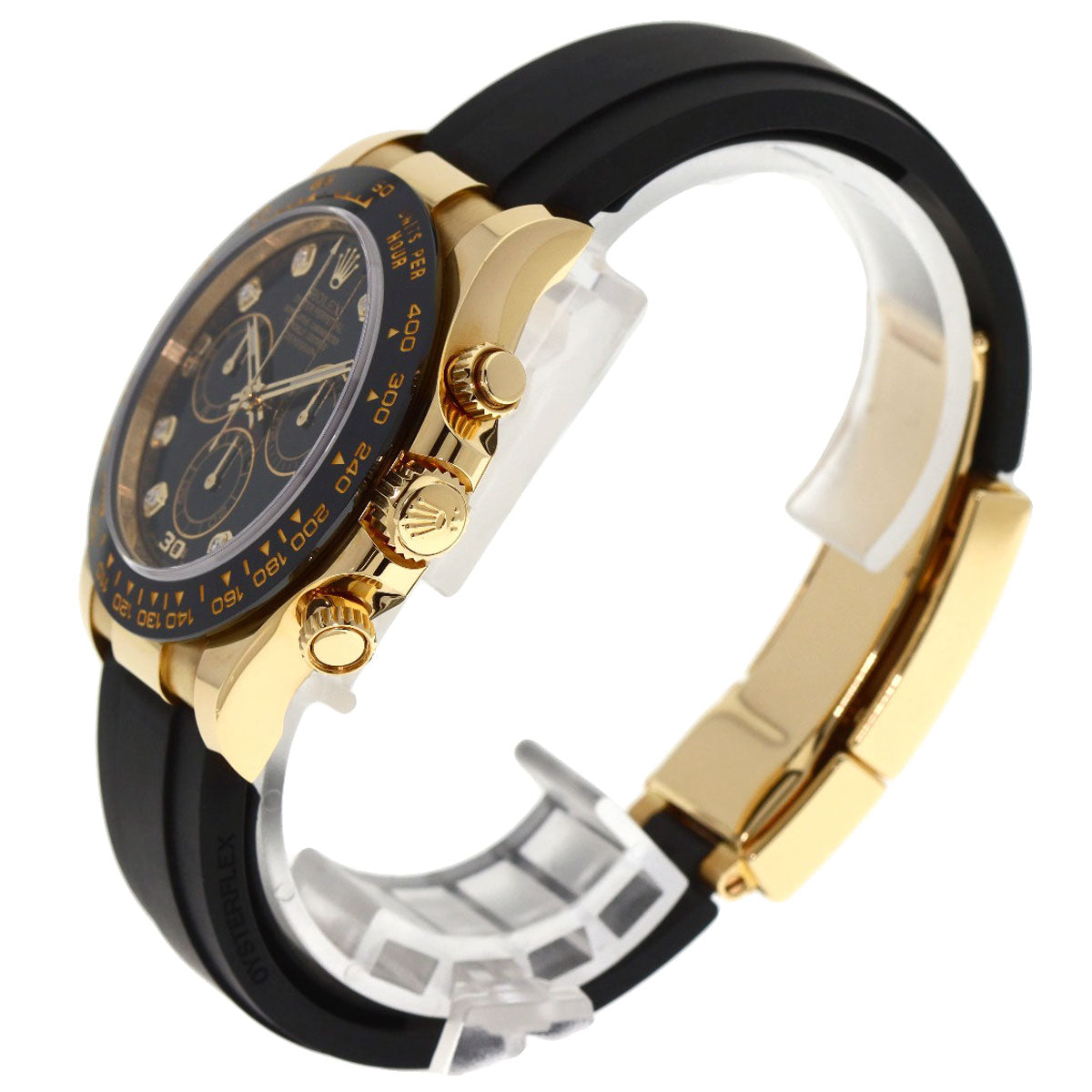 ROLEX Cosmograph Daytona 8P Diamond Watches 116518LNG K18 Yellow Gold/Rubber mens