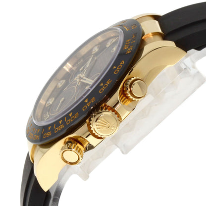 ROLEX Cosmograph Daytona 8P Diamond Watches 116518LNG K18 Yellow Gold/Rubber mens