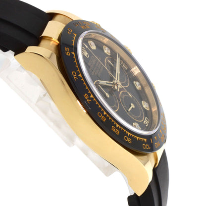 ROLEX Cosmograph Daytona 8P Diamond Watches 116518LNG K18 Yellow Gold/Rubber mens