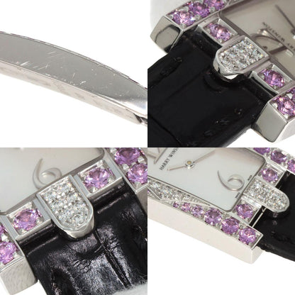 HARRY WINSTON Avenue Pink Sapphire Diamond Watches 310/LQW/L.M2/A14 K18 White Gold/Leather Ladies