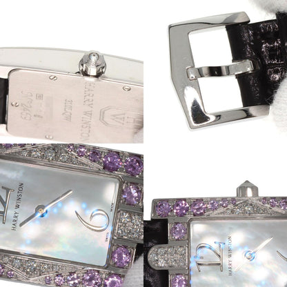 HARRY WINSTON Avenue Pink Sapphire Diamond Watches 310/LQW/L.M2/A14 K18 White Gold/Leather Ladies