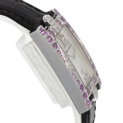 HARRY WINSTON Avenue Pink Sapphire Diamond Watches 310/LQW/L.M2/A14 K18 White Gold/Leather Ladies