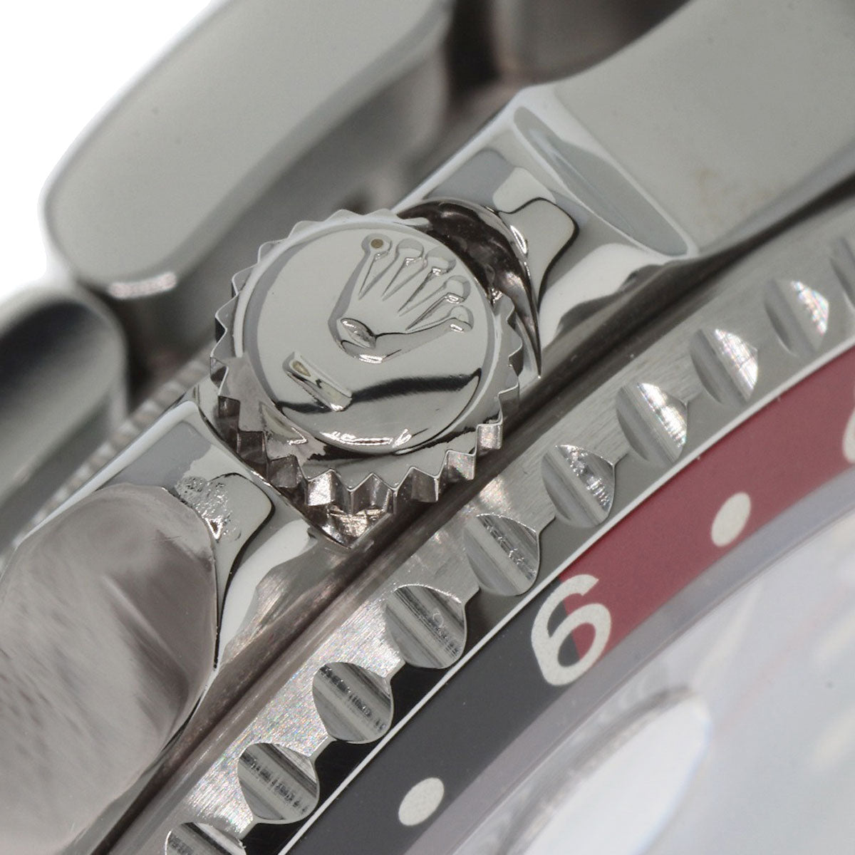 ROLEX GMT Master II Red and Black Bezel Tritium Watches 16710 Stainless Steel/Stainless Steel mens