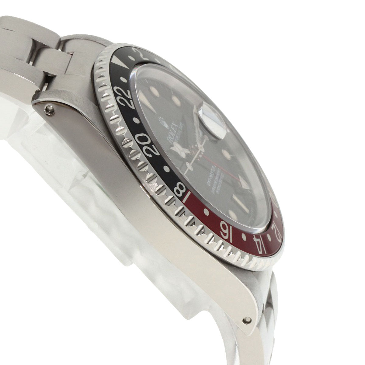 ROLEX GMT Master II Red and Black Bezel Tritium Watches 16710 Stainless Steel/Stainless Steel mens