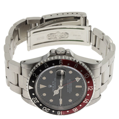 ROLEX GMT Master II Red and Black Bezel Tritium Watches 16710 Stainless Steel/Stainless Steel mens