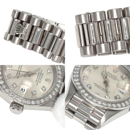 ROLEX Datejust 10P Bezel Diamond Watches 69136G Platinum/PT Ladies