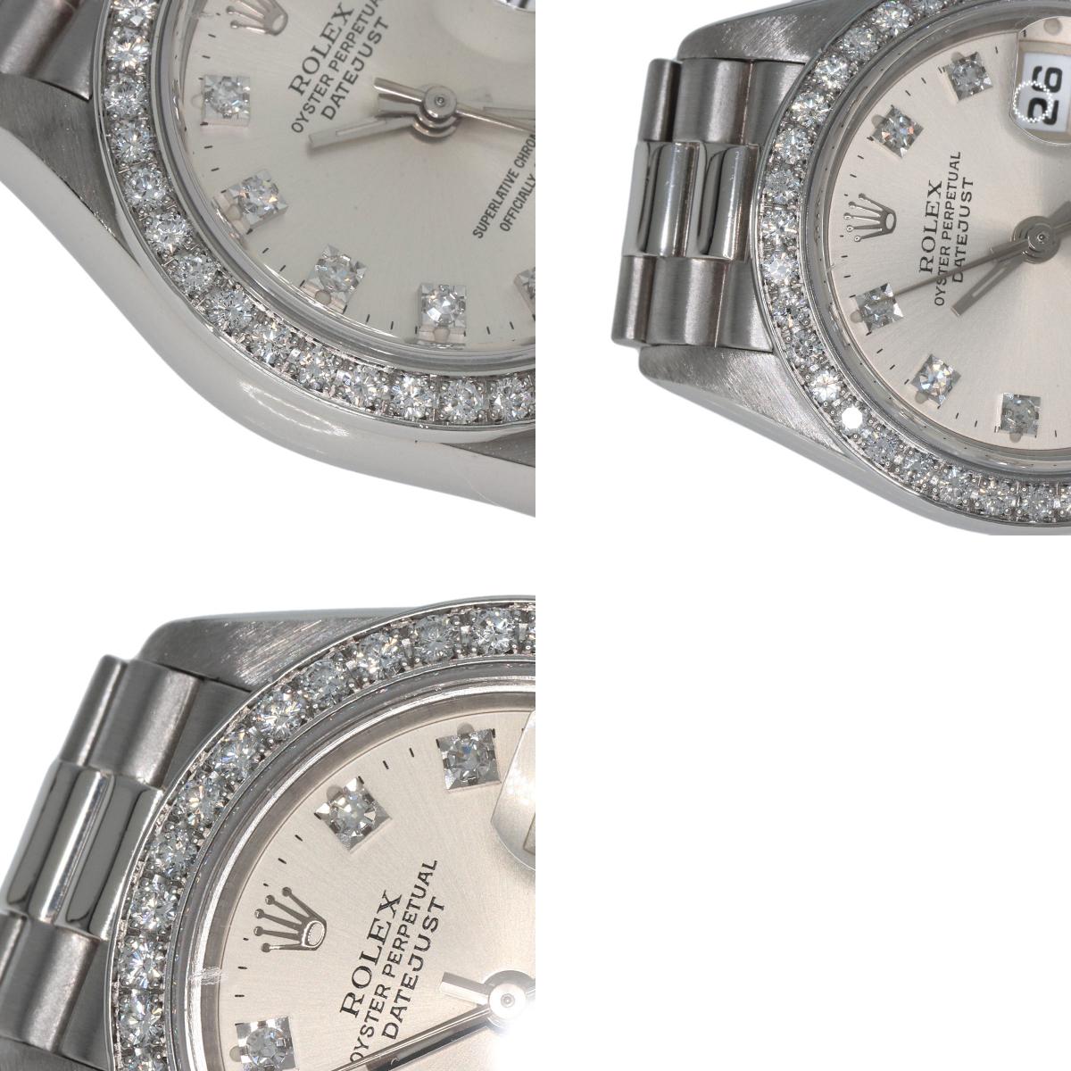 ROLEX Datejust 10P Bezel Diamond Watches 69136G Platinum/PT Ladies