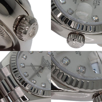 ROLEX DATEJUST 10P Diamond Watches 179179G K18 White Gold/K18 White Gold Ladies