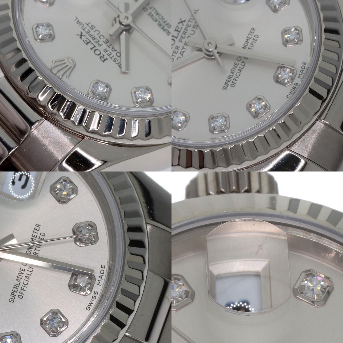 ROLEX DATEJUST 10P Diamond Watches 179179G K18 White Gold/K18 White Gold Ladies